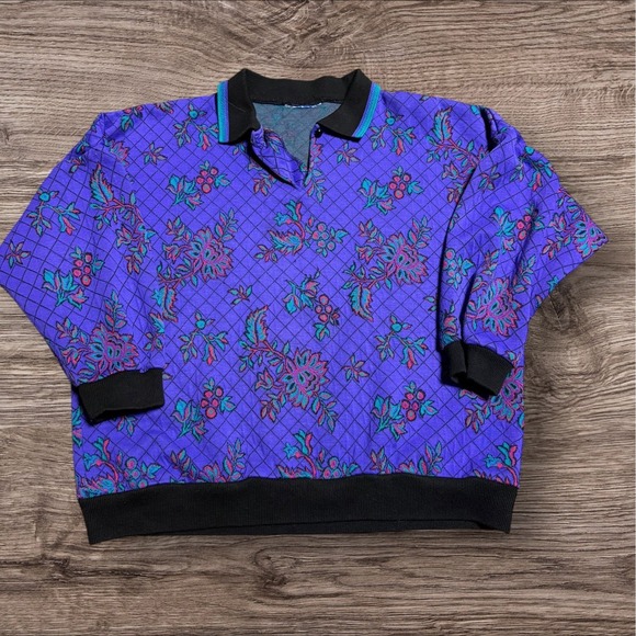 Top Notch Sweaters - Vintage 80s/90s Retro Top Notch Oversized Sweater Colorful Abstract Woman's M